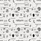 Smartphone keyboard white buttons, seamless pattern