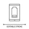 Smartphone low battery linear icon