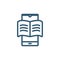 Smartphone magnifier research line style icon