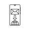 Smartphone mail globe icon. Element of smartphone icon