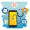 Smartphone with medical services app