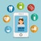 Smartphone medicine online application icons