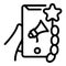 Smartphone megaphone campaign icon, outline style