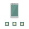 Smartphone and message icons. Flat style illustration of open, closed and torn envelope.