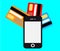 Smartphone mobile payment vector