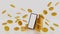 Smartphone or mobile phone with gold coin explode, for advertising application business, 3D rendering