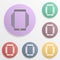 Smartphone mobile phone ringing or vibrating badge color set icon. Simple glyph, flat vector of web icons for ui and ux, website