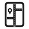 Smartphone navigation black simple icon
