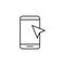 smartphone navigator icon. Element of simple icon for websites, web design, mobile app, info graphics. Thin line icon for website