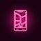 smartphone navigator neon icon. Elements of Navigation set. Simple icon for websites, web design, mobile app, info graphics