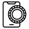 Smartphone online prize icon outline vector. Draw lottery