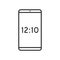 Smartphone Outline Flat Icon on White