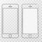 Smartphone outline. Mobile phone outline. Smartphone doodle vector illustration for application and advertising.