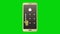 Smartphone Pattern Lock security animation Green screen. Mobile security protection and safety screen lock password. Unlock