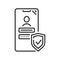 Smartphone personal data security profile password