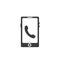 Smartphone or phone receiving call icon.