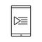 Smartphone playlist linear icon