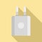 Smartphone plug icon, flat style