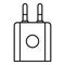 Smartphone plug icon, outline style