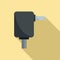 Smartphone power adapter icon, flat style