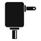 Smartphone power adapter icon, simple style