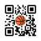 Smartphone readable QR code Play basketball with ball icon