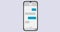 Smartphone recieve messages. Message bubbles. Text messages send and recieve. Messenger conversation blue and grey. SMS chat.
