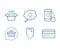 Smartphone recovery, Shopping cart and Packing boxes icons set. Heart rating, Energy and Credit card signs. Vector