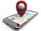 Smartphone red pinpoint location