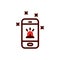 Smartphone with red siren alarm vector design