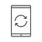 Smartphone reload button linear icon