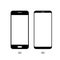 Smartphone screen size. Flat vector icon. Simple hardware icon