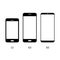 Smartphone screen size. Flat vector icon. Simple hardware icon