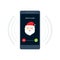 Smartphone showing Santa Claus is Calling