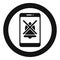 Smartphone silence icon, simple style