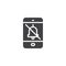 Smartphone silent mode vector icon