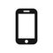 Smartphone simple black vector icon