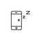 Smartphone on sleep mode line icon