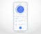 Smartphone smart home music player controlled app UX UI, IOT Internet of things technology, Digital future home automation tech