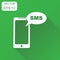 Smartphone with sms buble icon. Business concept phone with mess