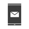 Smartphone sms message glyph icon