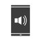 Smartphone sound control glyph icon