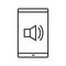 Smartphone sound control linear icon