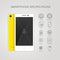 Smartphone specification flat line icons. Gadget descript