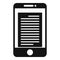 Smartphone summary icon, simple style