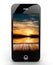 Smartphone with sunset