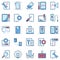 Smartphone and Tablet Repair blue creative vector icons
