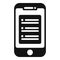 Smartphone task icon simple vector. Work report