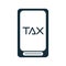 Smartphone with tax obligation silhouette style