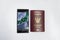 Smartphone & thailand Passport travel to japan